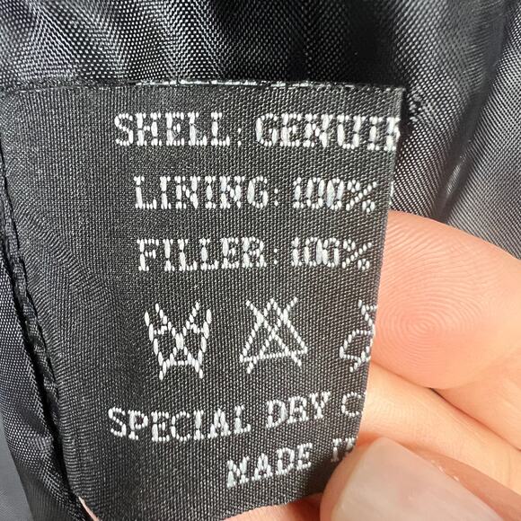 Leather Works Genuine Leather Black Biker Vest Size S Snap Front Pockets Lined - Picture 7 of 11